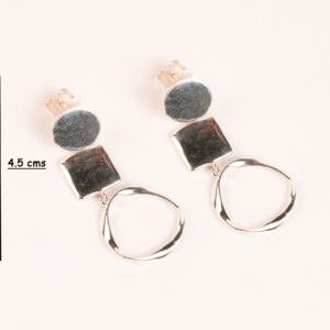 Silver Modern Earring - Image 3