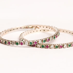 Silver Cutstone Bangle - Image 3
